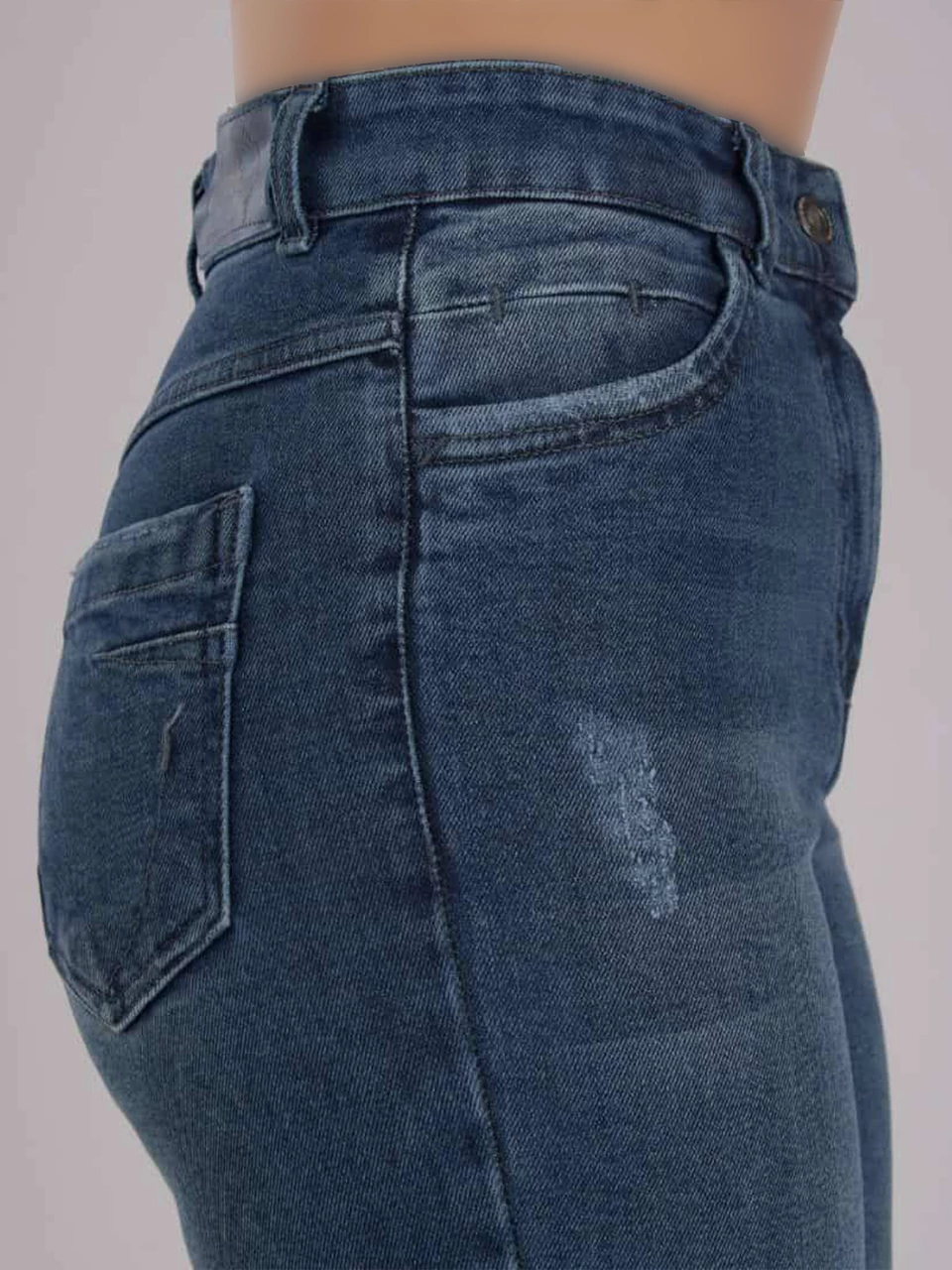 شلوار جین نیم بگ 416 ساده BY