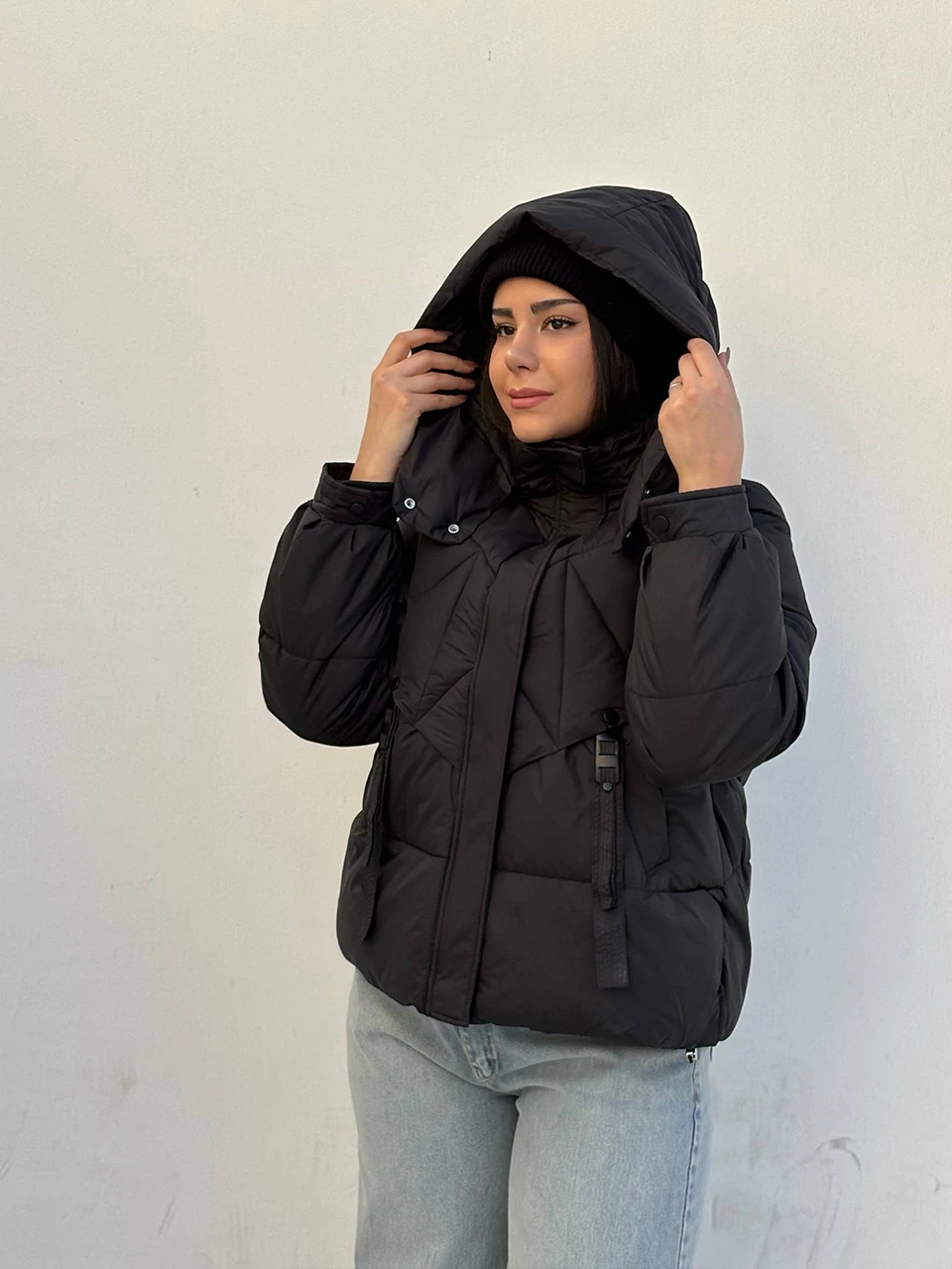 کاپشن میدی 2567 کلاهدار RY