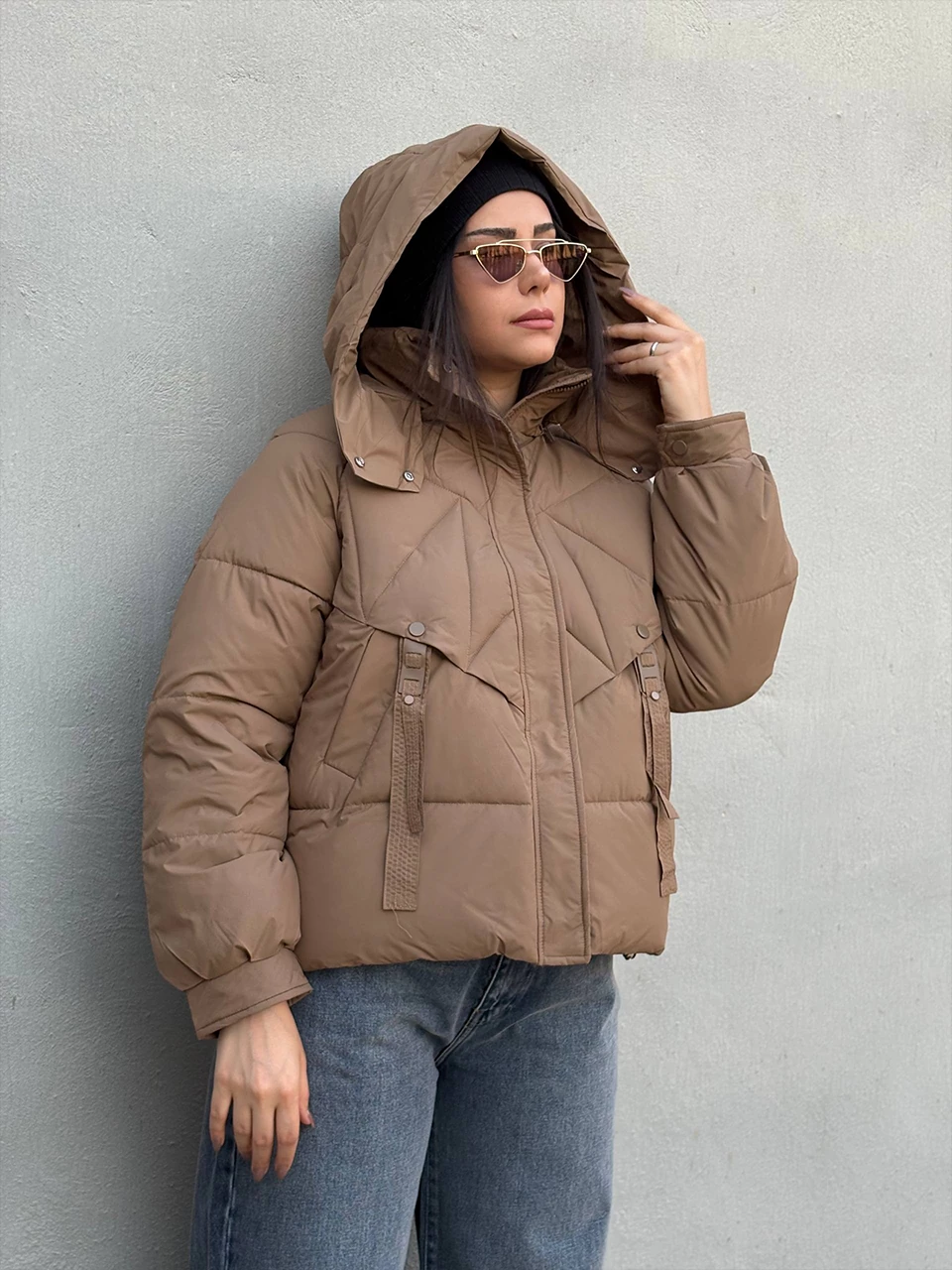 کاپشن میدی 2567 کلاهدار RY