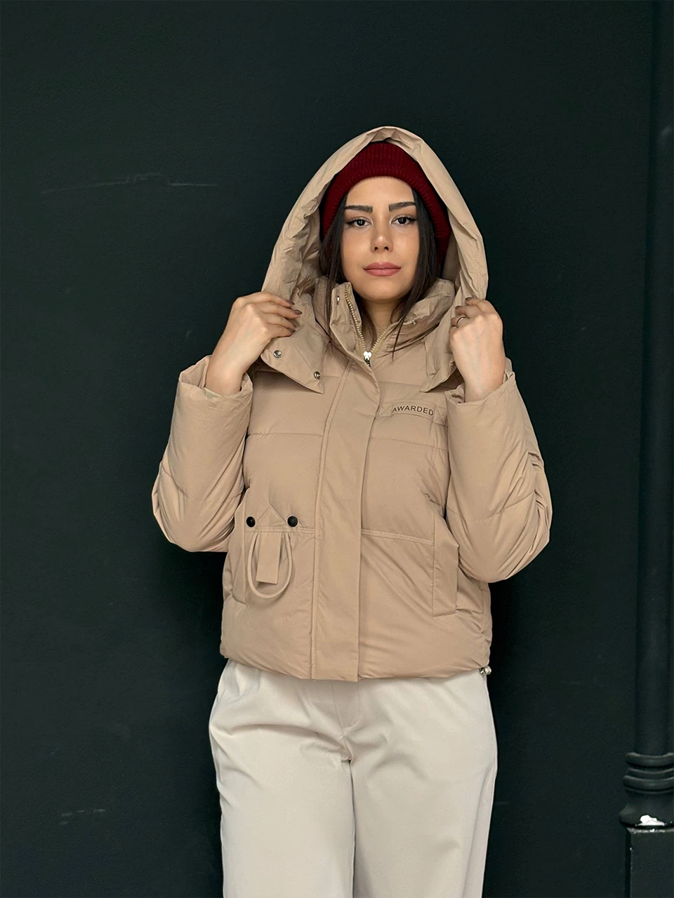 کاپشن میدی 8030 کلاهدار پایین گت RY