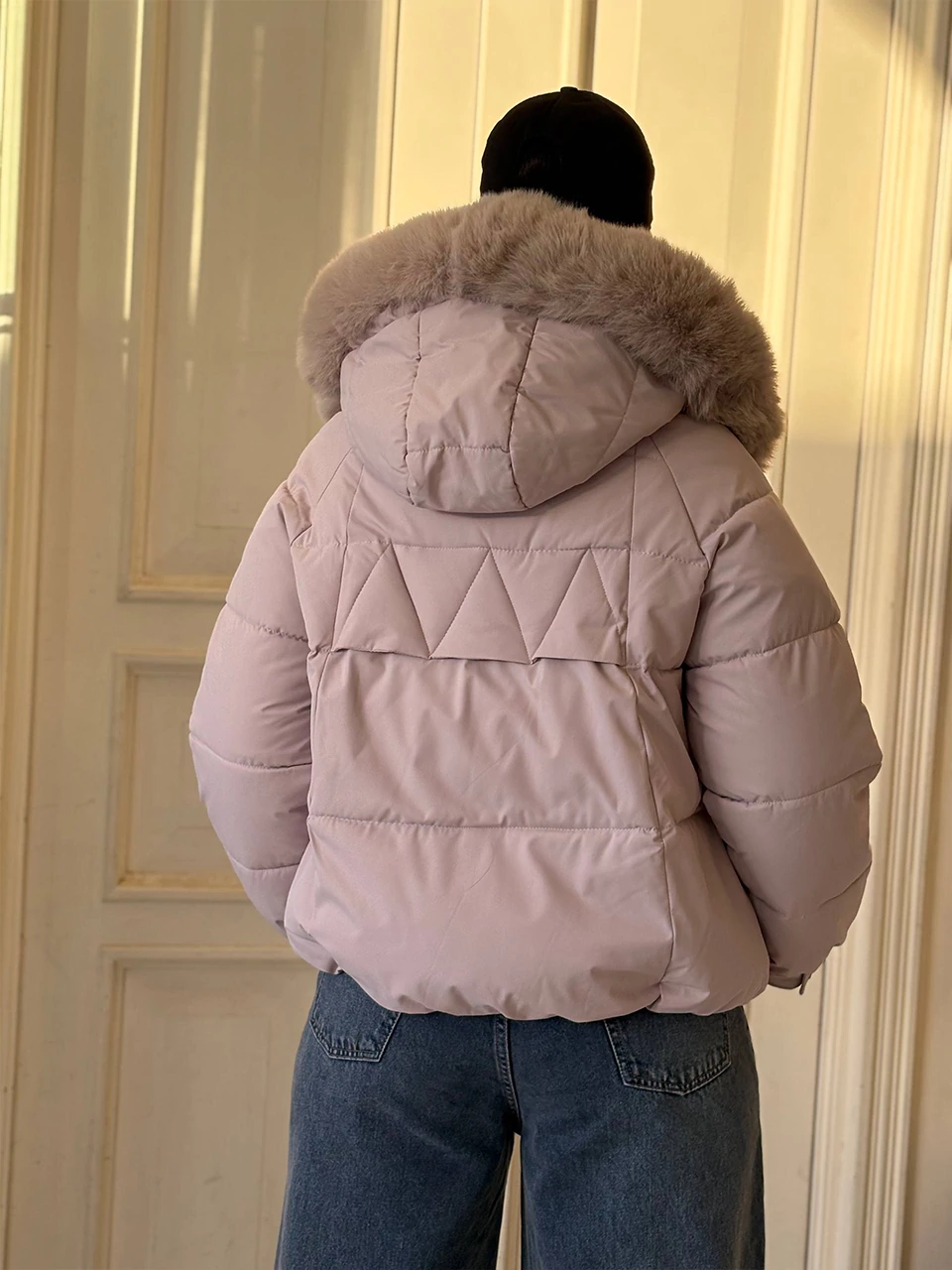 کاپشن میدی 8611 کلاه خزدار RY