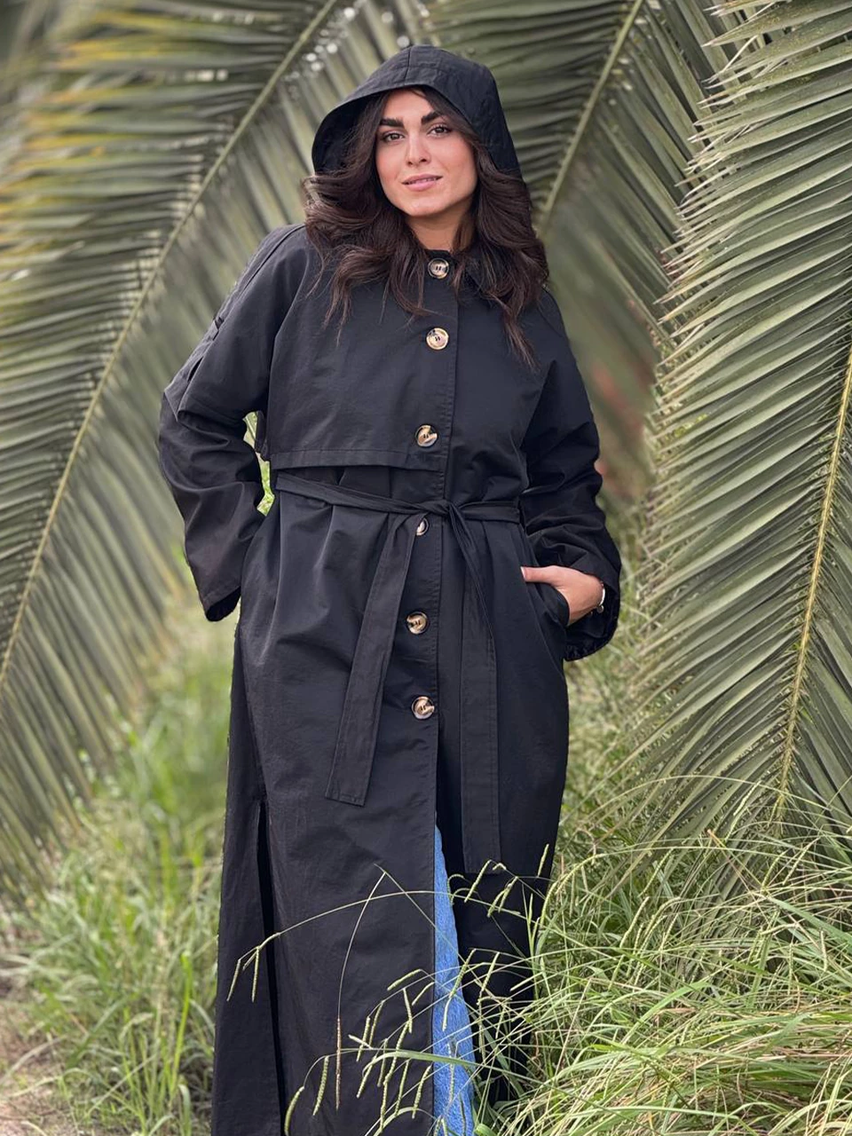 بارانی لانگ 71213 کلاهدار RY