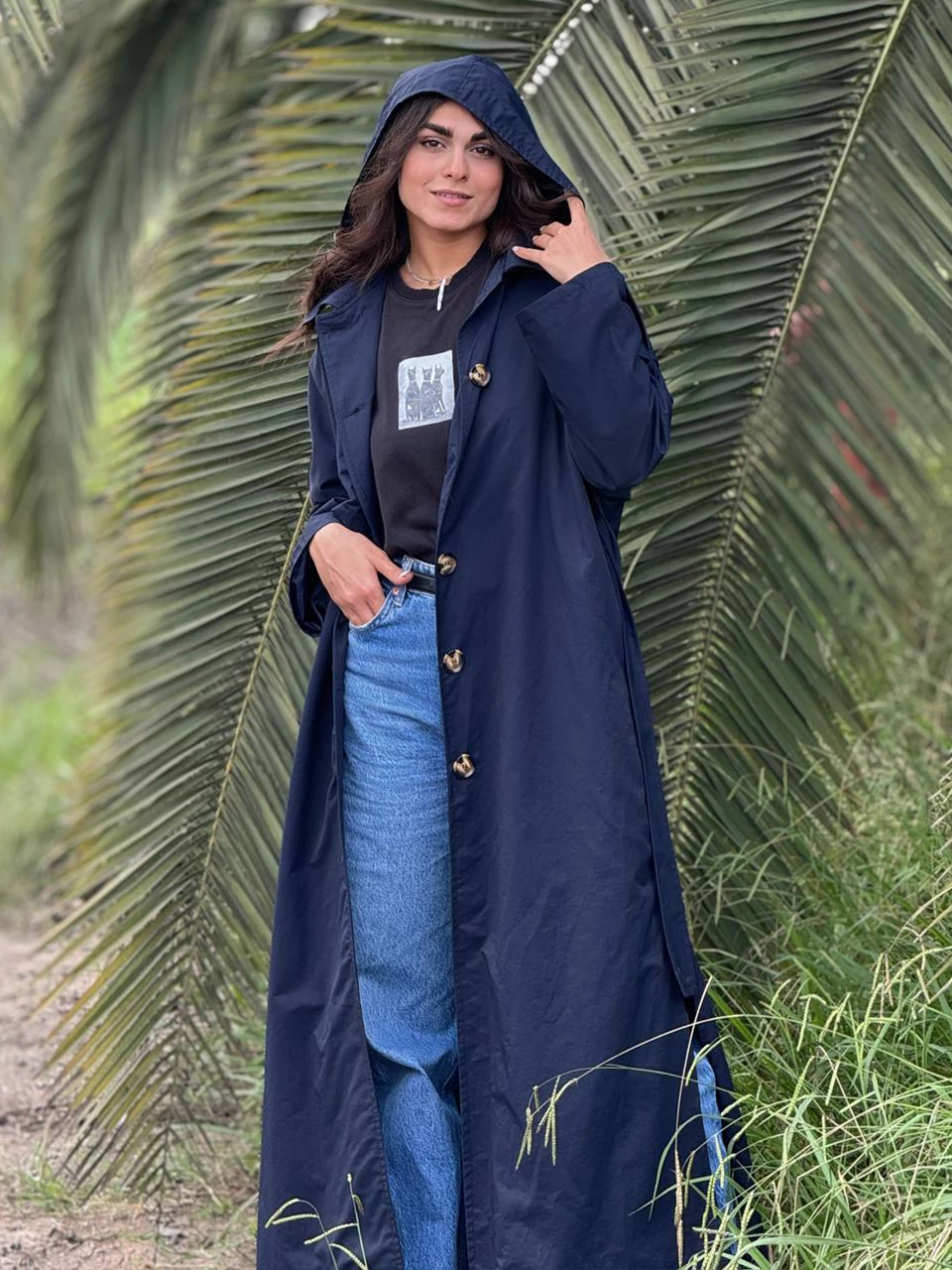 بارانی لانگ 71213 کلاهدار RY