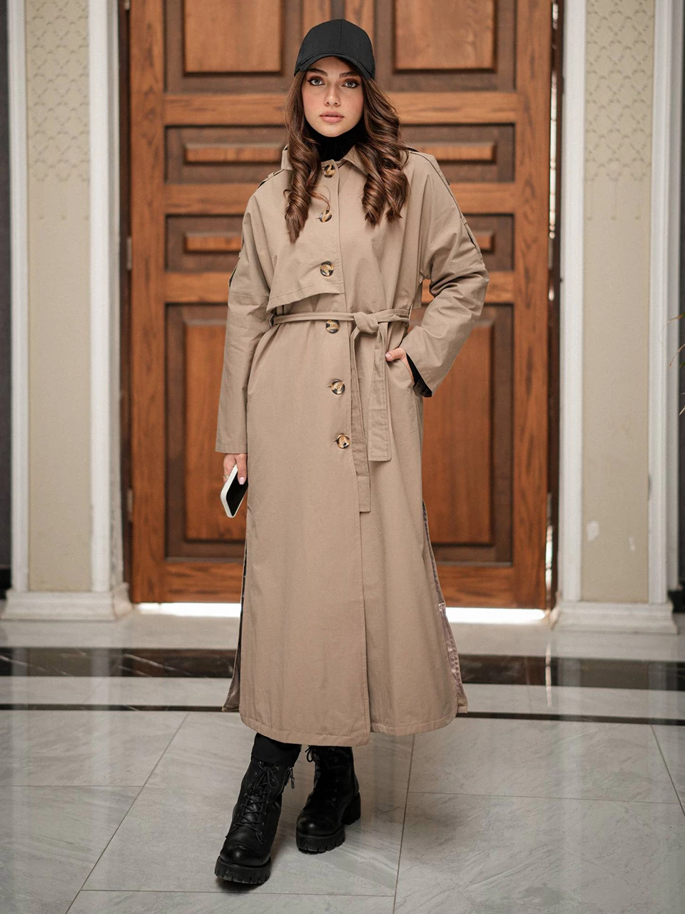 بارانی لانگ 71213 کلاهدار RY