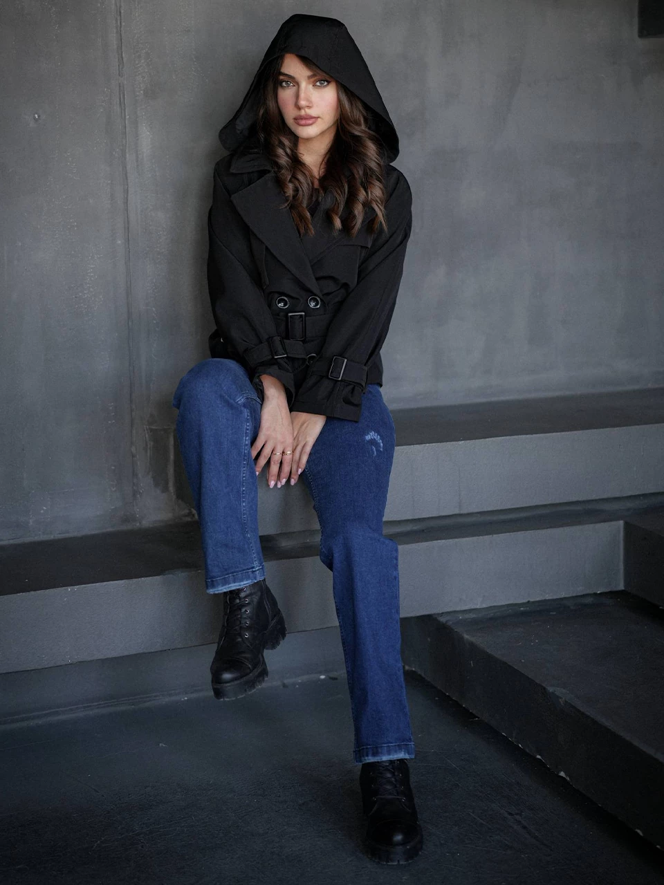 بارانی مینی 71217 سانتانا کلاهدار RY