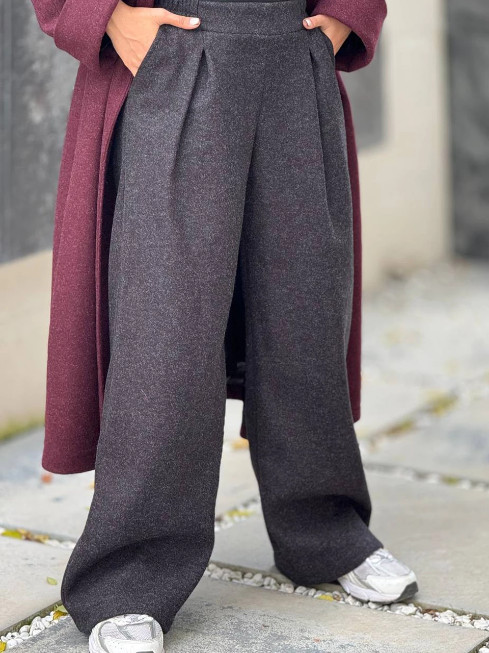 شلوار پارچه ای بگ 31084 فوتر پیله دو قلو RY