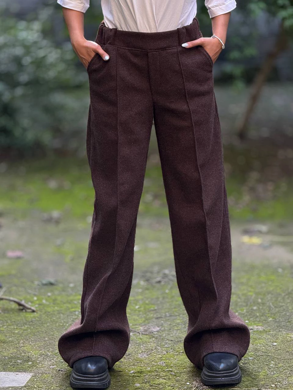 شلوار پارچه ای بگ 31088 فوتر جلو بخیه دار RY