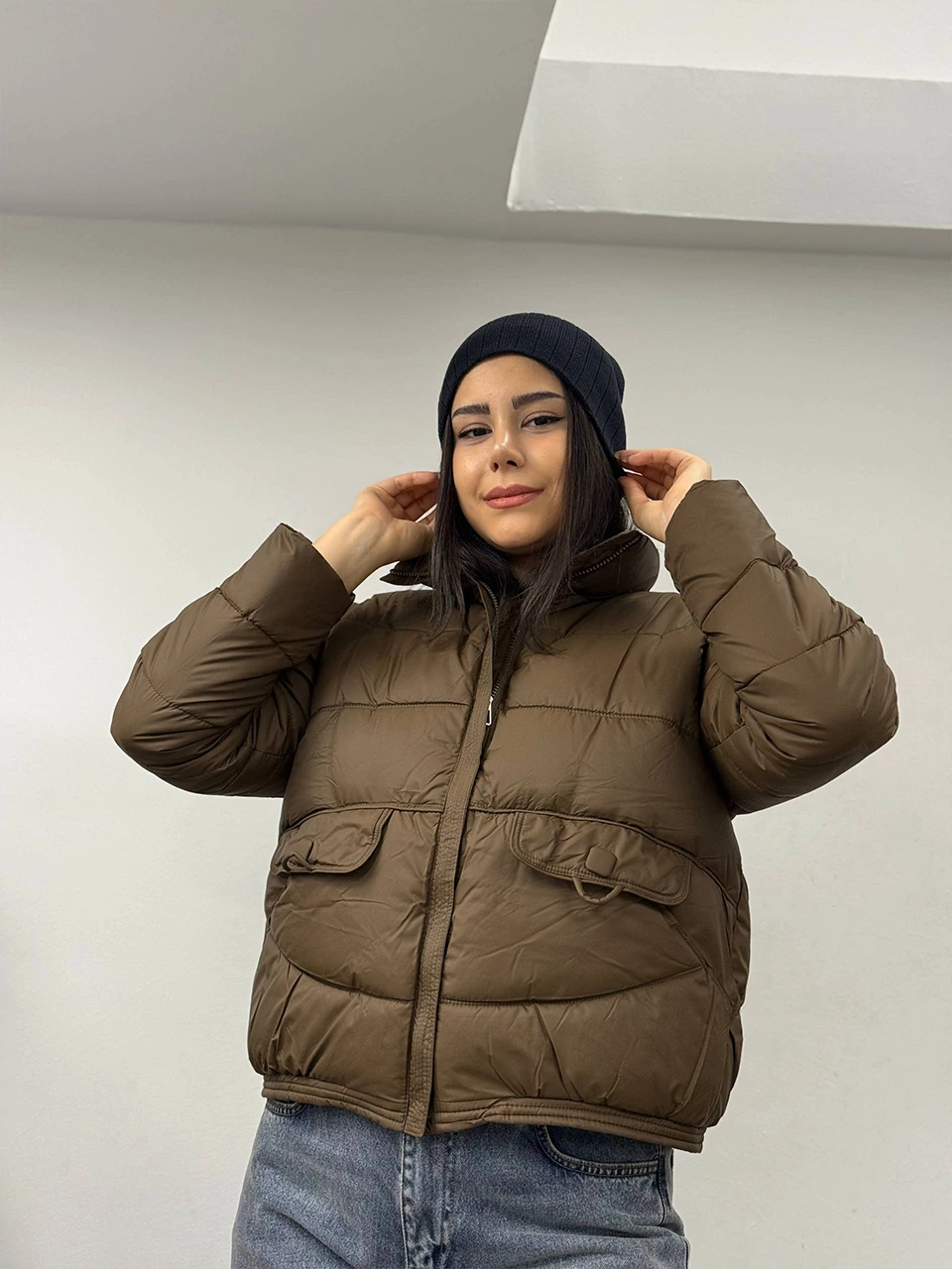 کاپشن میدی 2566 پایین دوخت دار RY