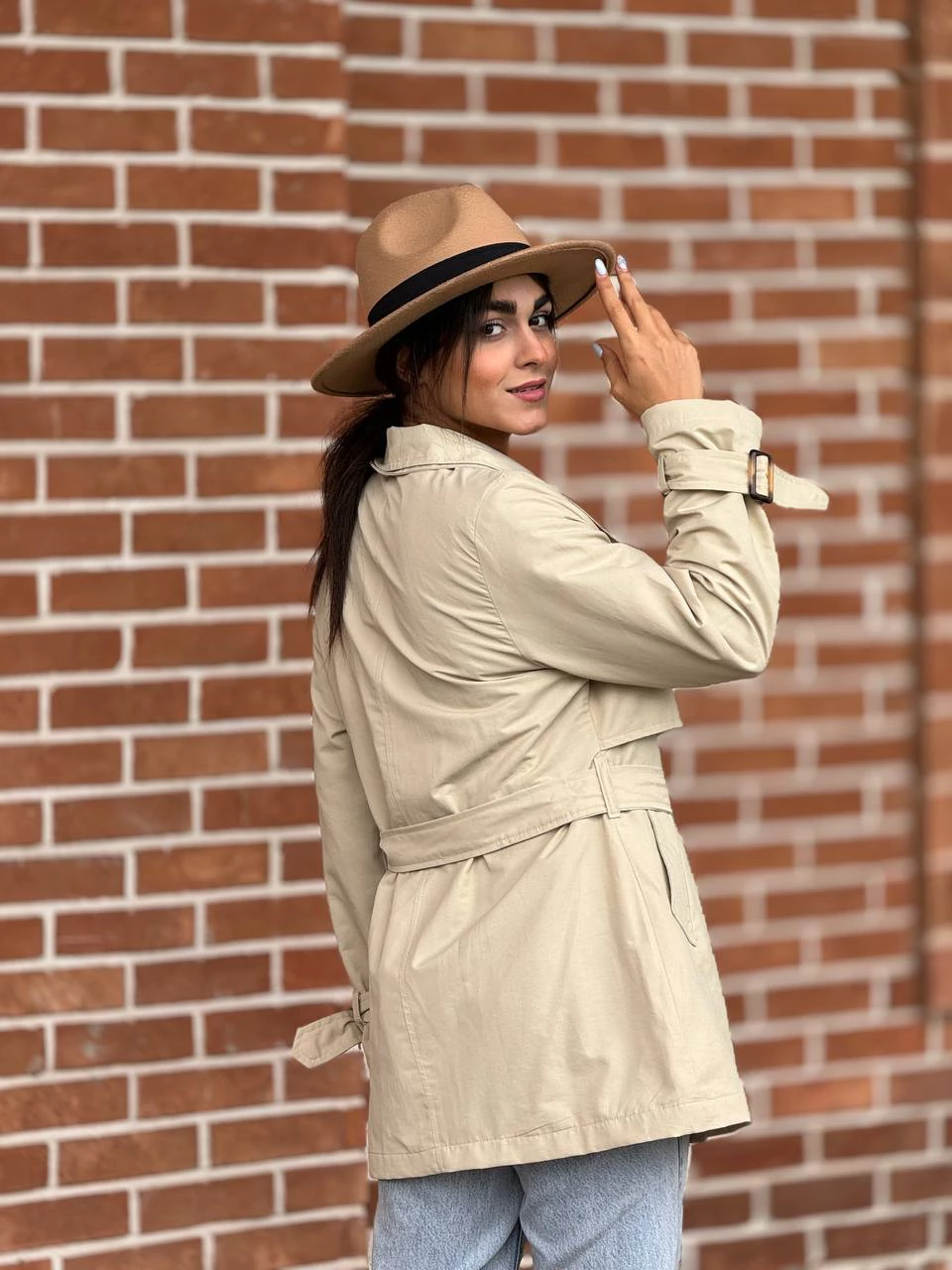 بارانی میدی 71206 کتان دو یقه RY