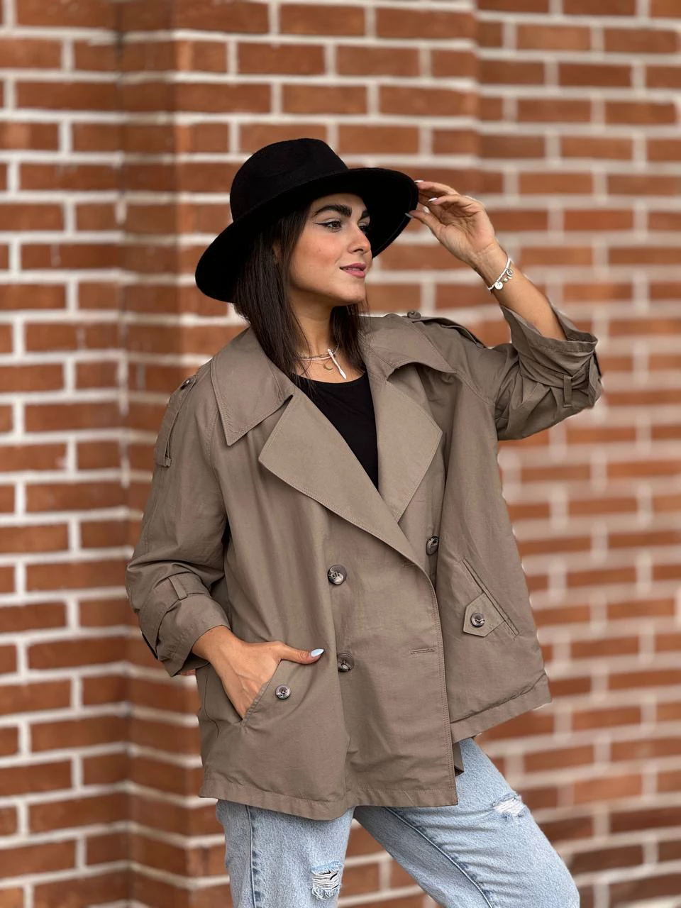 بارانی میدی 71212 کتان پشت پاگن RY