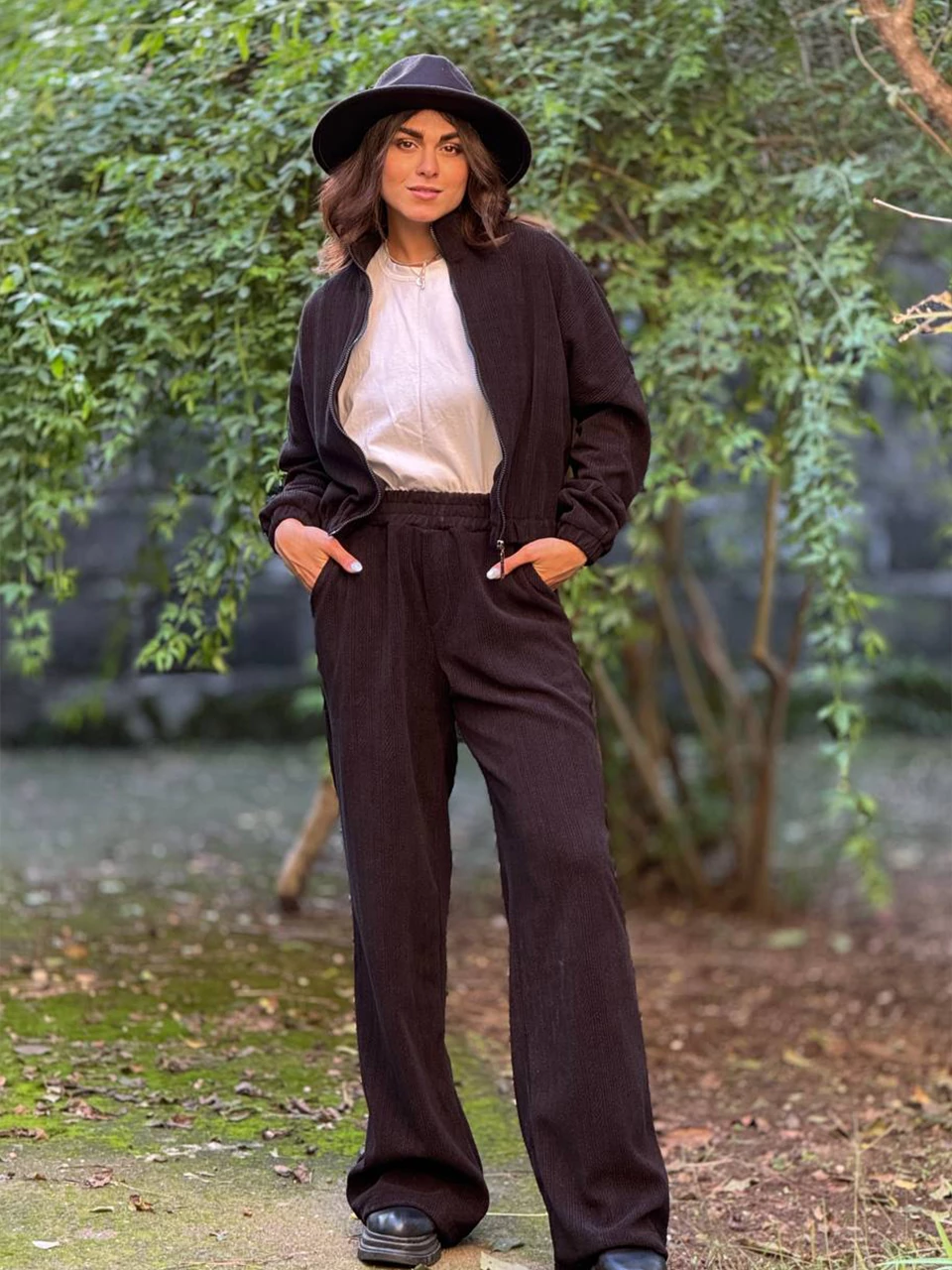 ست بامبر و شلوار بگ 71239 مراکشی کیمونو RY