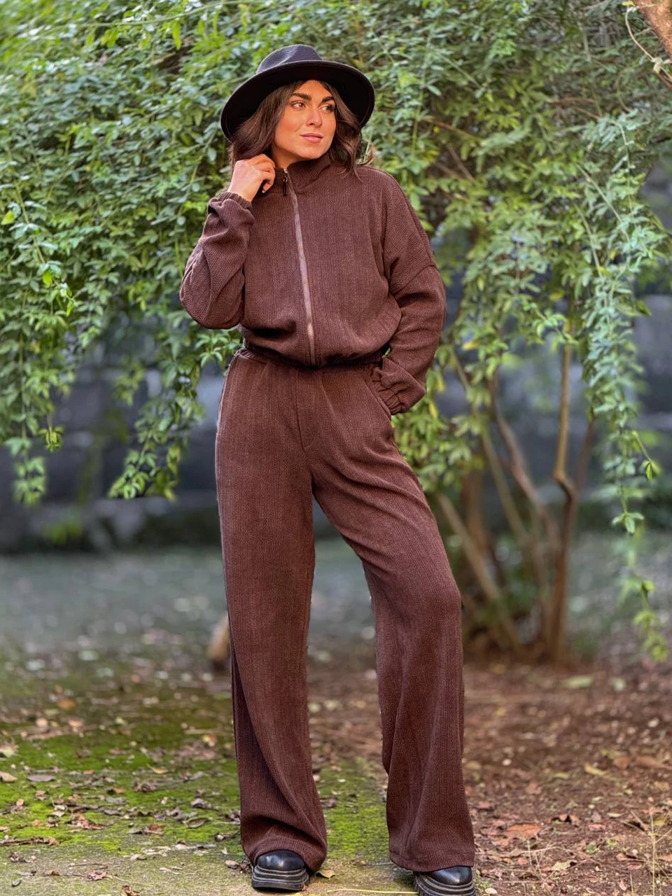 ست بامبر و شلوار بگ 71239 مراکشی کیمونو RY