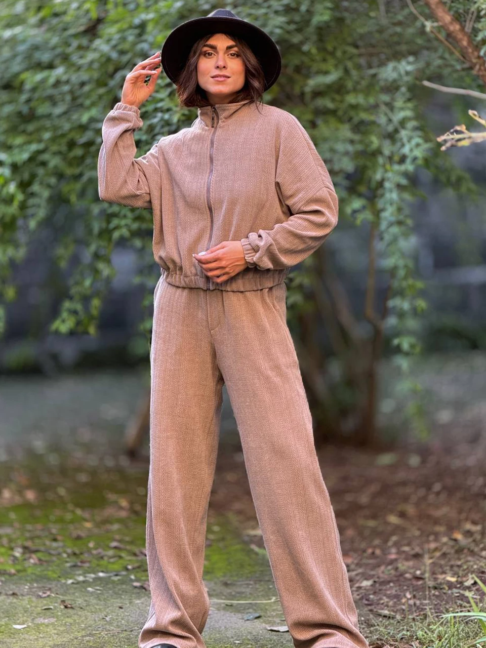 ست بامبر و شلوار بگ 71239 مراکشی کیمونو RY