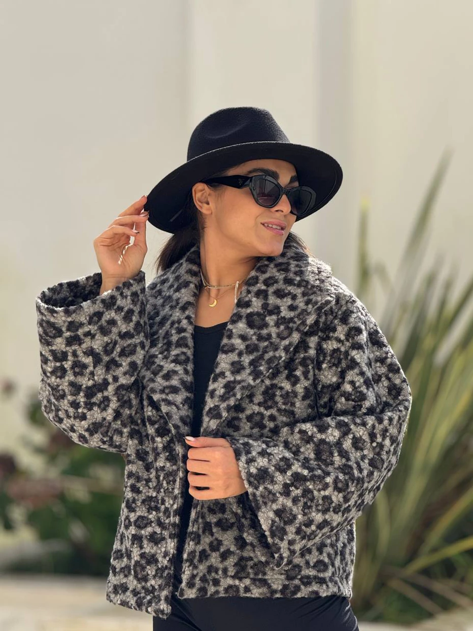 پالتو مینی یقه آمریکایی 71249 پلنگی RY