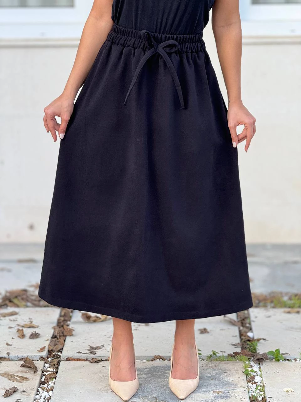 دامن پارچه ای لانگ 31096 فوتر کمرکش RY