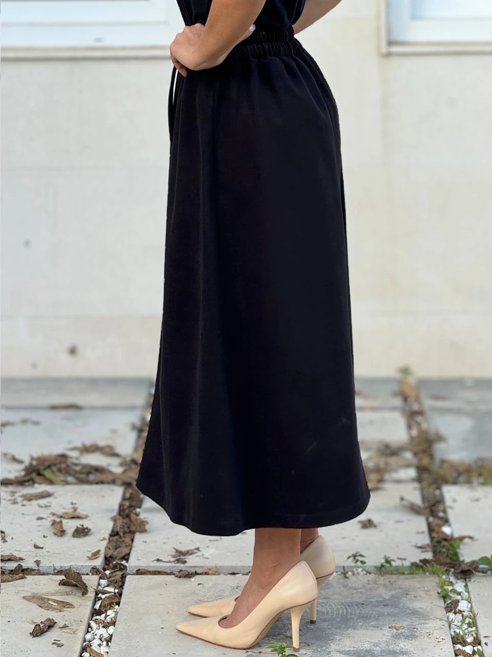 دامن پارچه ای لانگ 31096 فوتر کمرکش RY