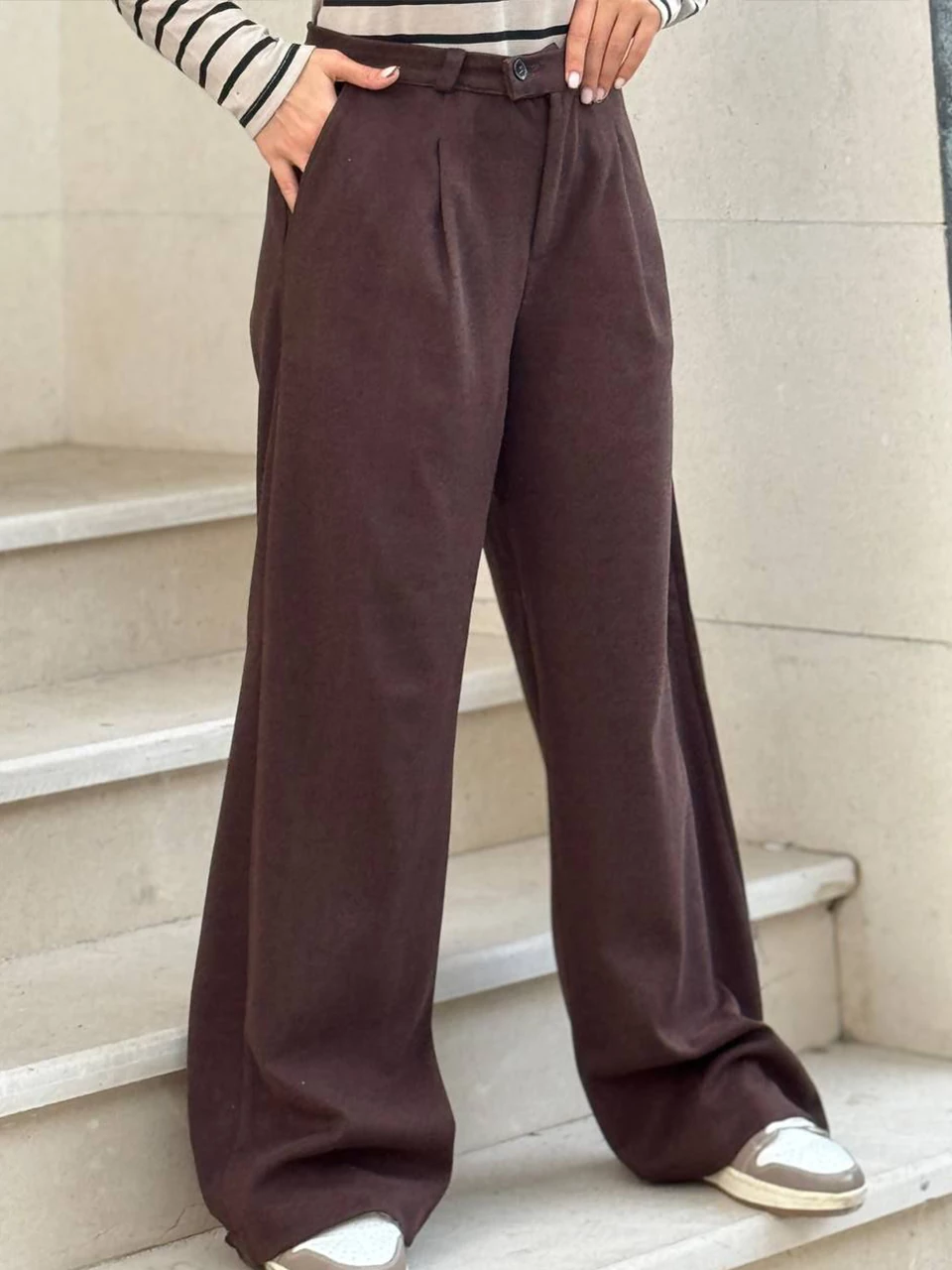 شلوار پارچه ای بگ 31091 کشمیر ژاکارد تک پیله RY