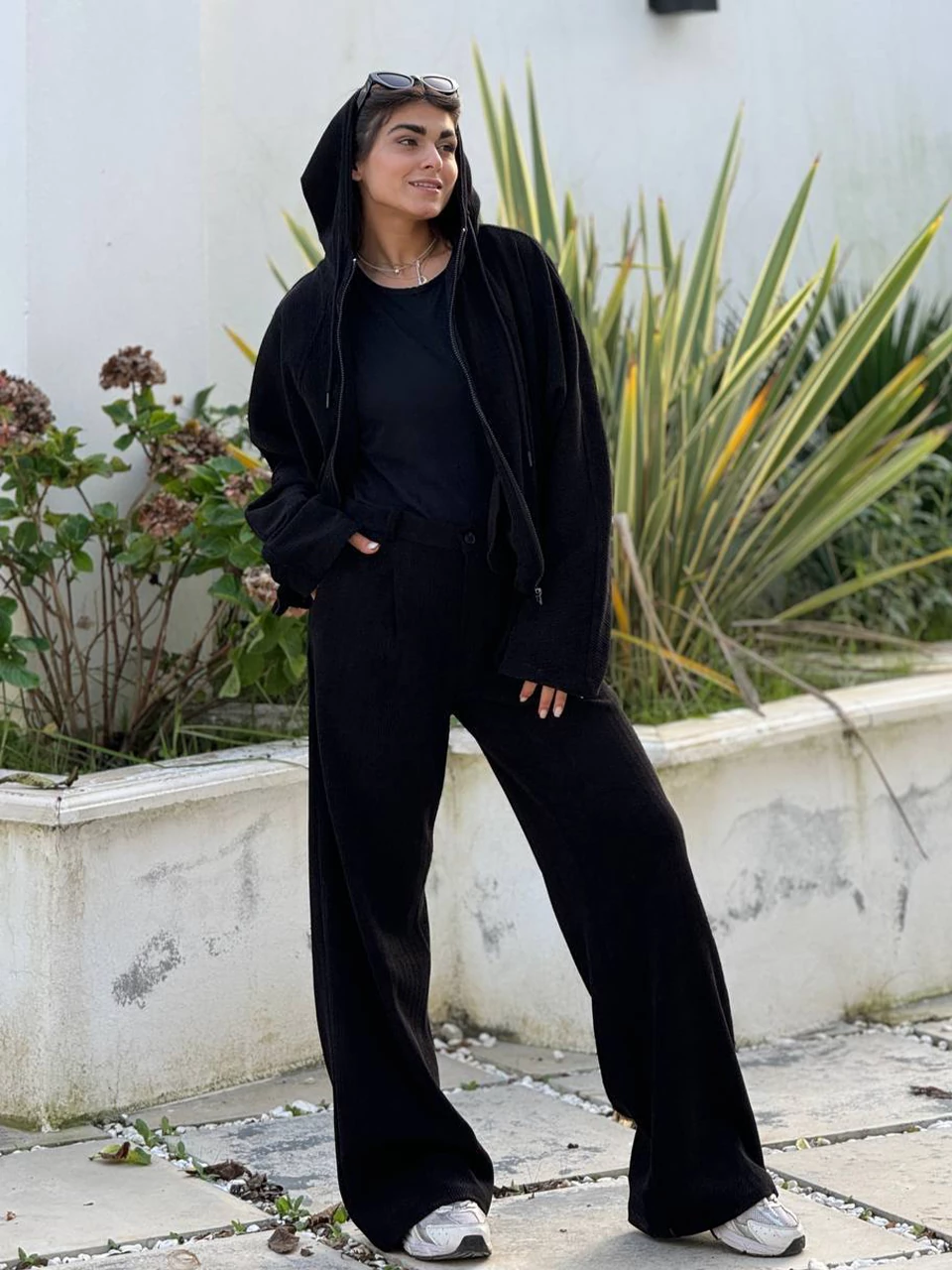 ست سوییشرت و شلوار 71242 مراکشی کلاهدار RY