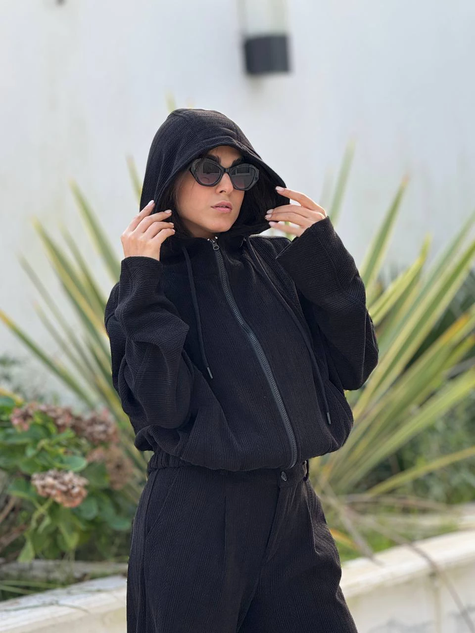 ست سوییشرت و شلوار 71242 مراکشی کلاهدار RY