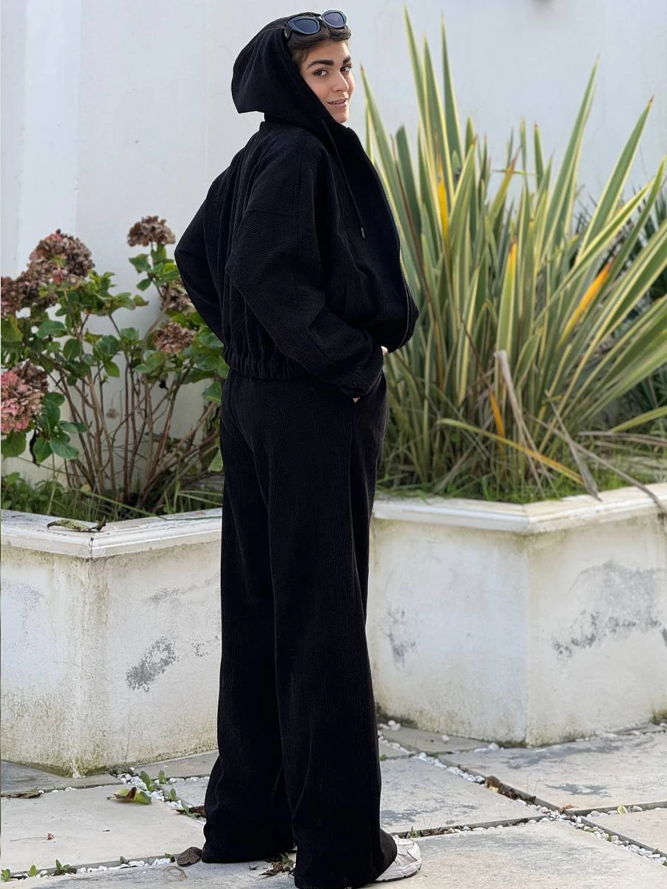 ست سوییشرت و شلوار 71242 مراکشی کلاهدار RY