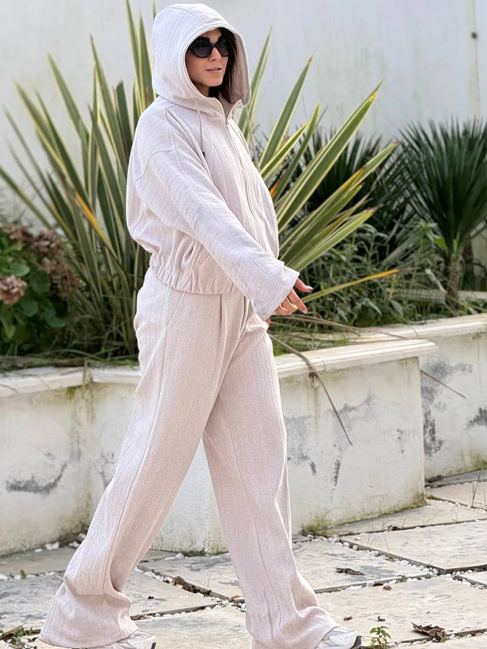 ست سوییشرت و شلوار 71242 مراکشی کلاهدار RY