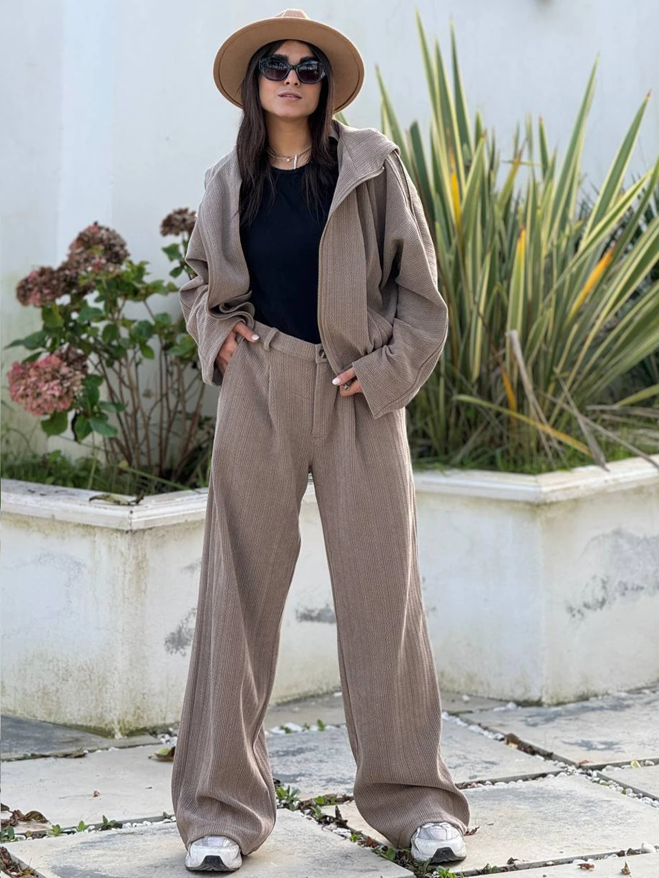 ست سوییشرت و شلوار 71242 مراکشی کلاهدار RY