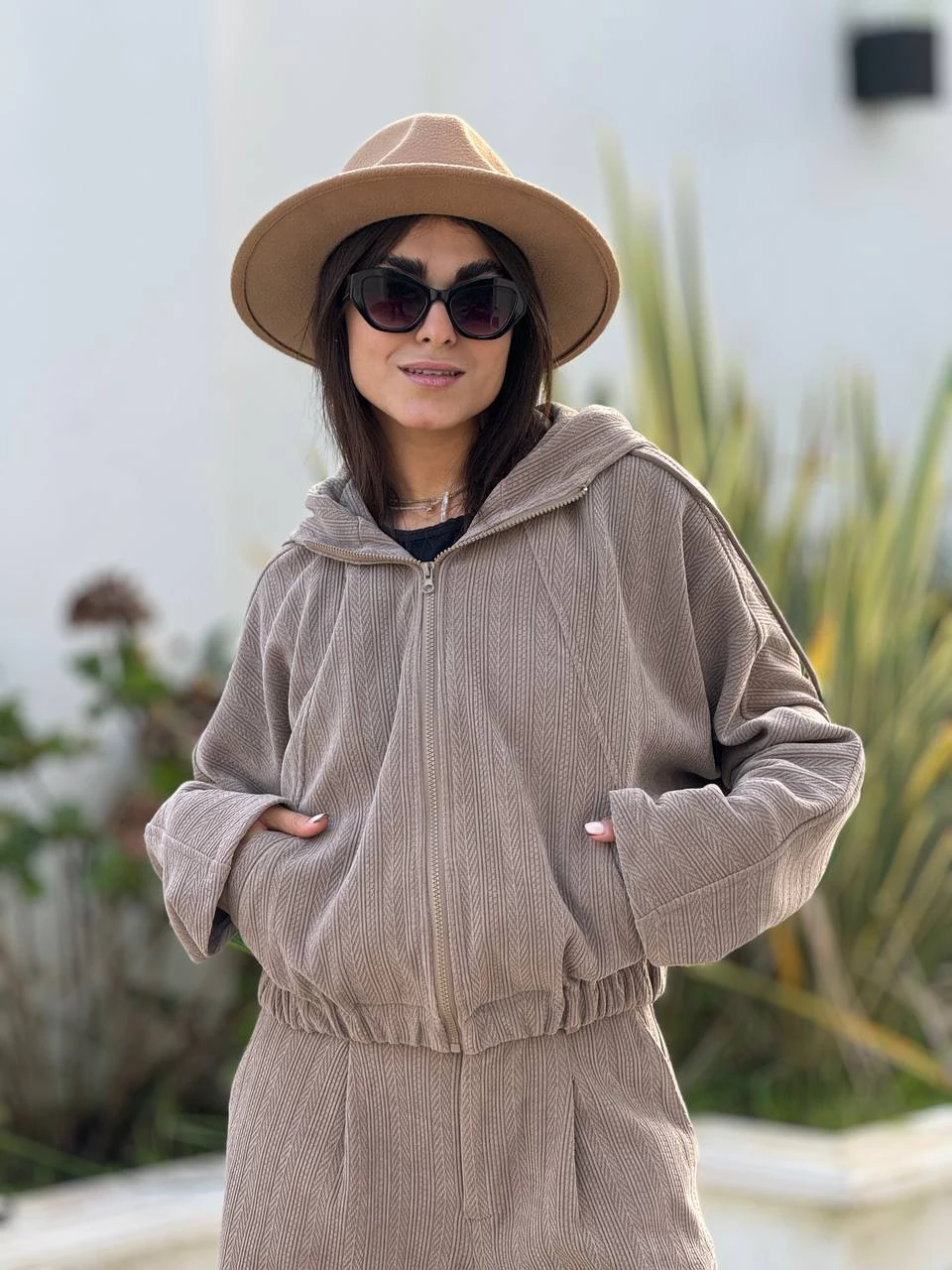 ست سوییشرت و شلوار 71242 مراکشی کلاهدار RY