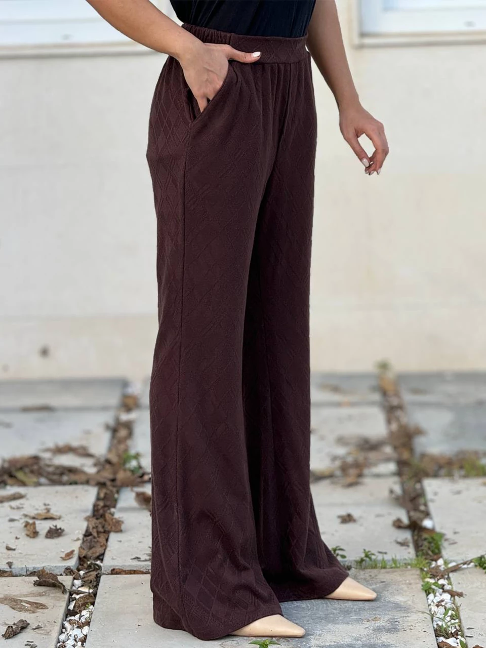 شلوار بافت دمپا 31089 نقش دار RY