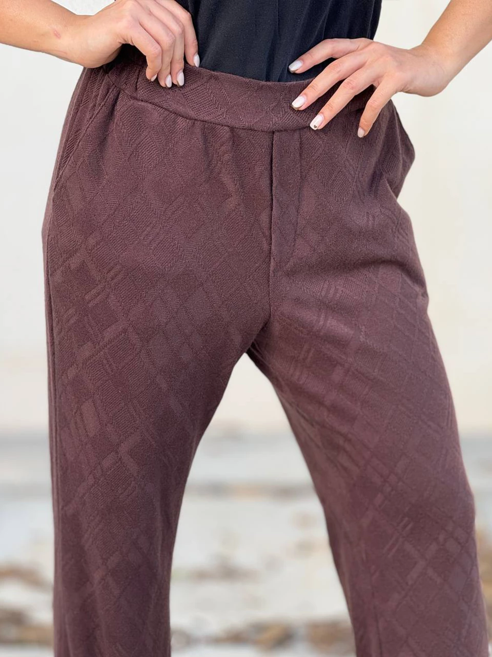 شلوار بافت دمپا 31089 نقش دار RY