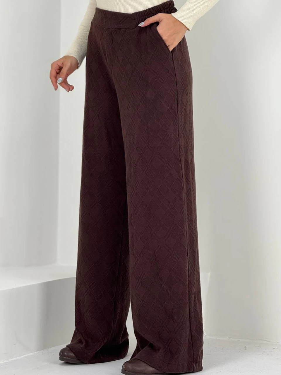 شلوار بافت بگ 31090 نقش دار RY