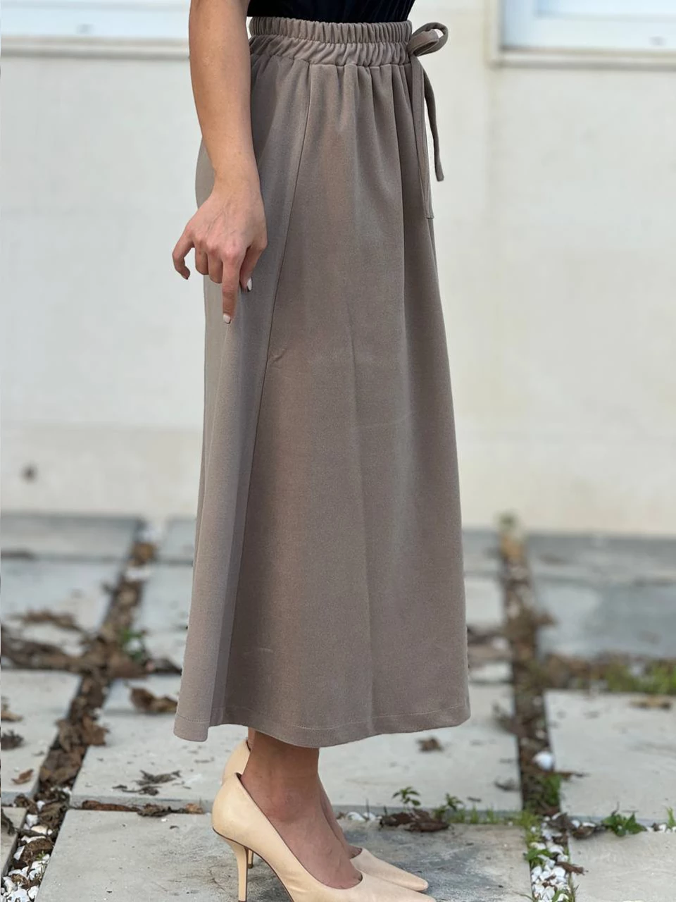 دامن پارچه ای لانگ 31096 فوتر کمرکش RY