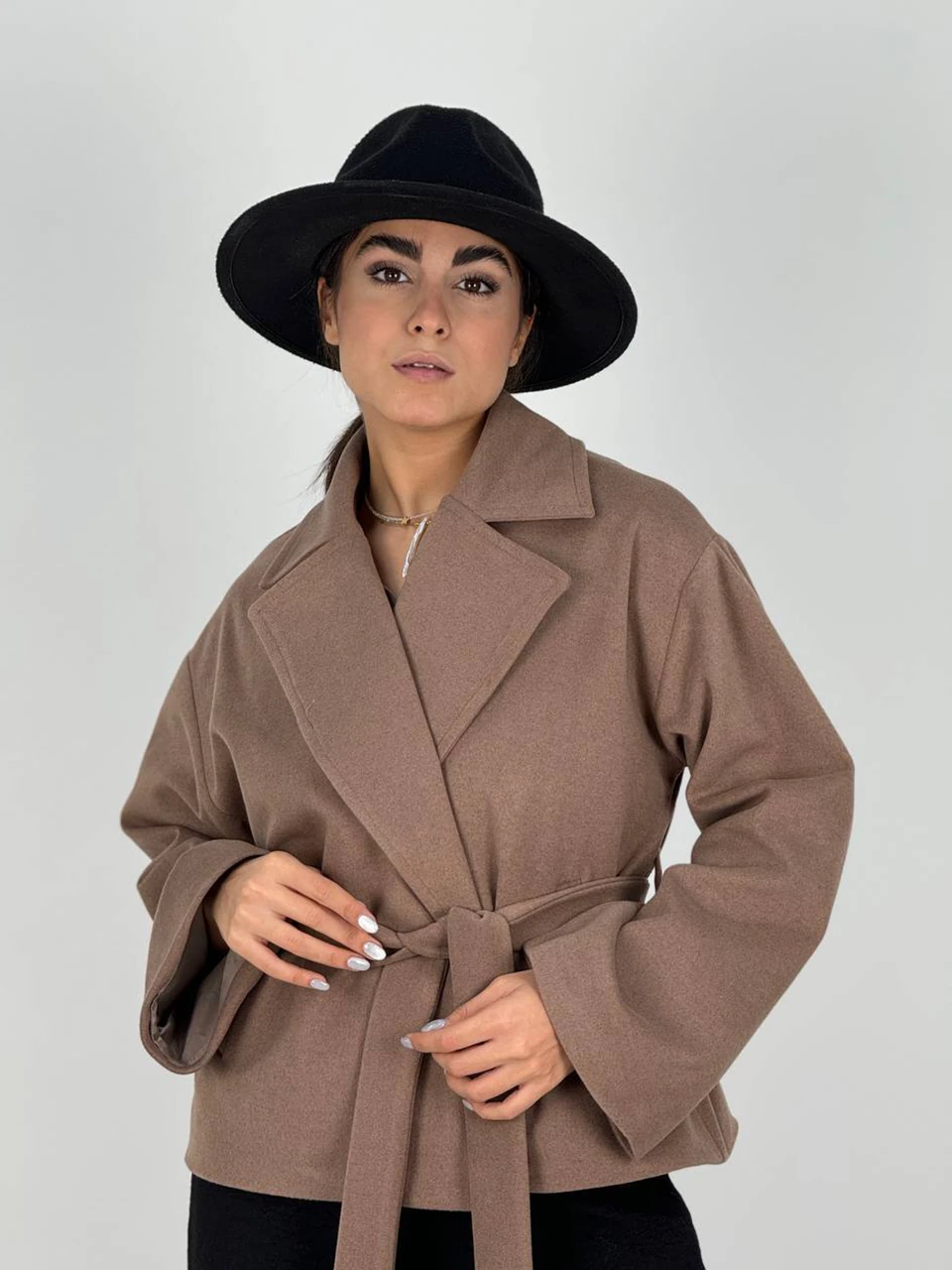 پالتو میدی کتی 71246 فوتر یقه انگلیسی پهن RY