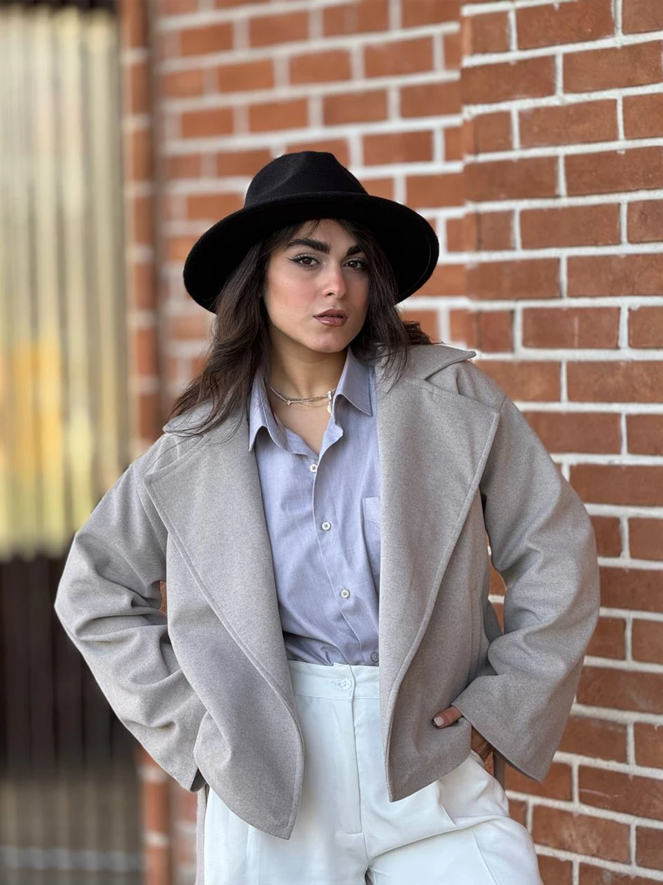 پالتو میدی کتی 71246 فوتر یقه انگلیسی پهن RY