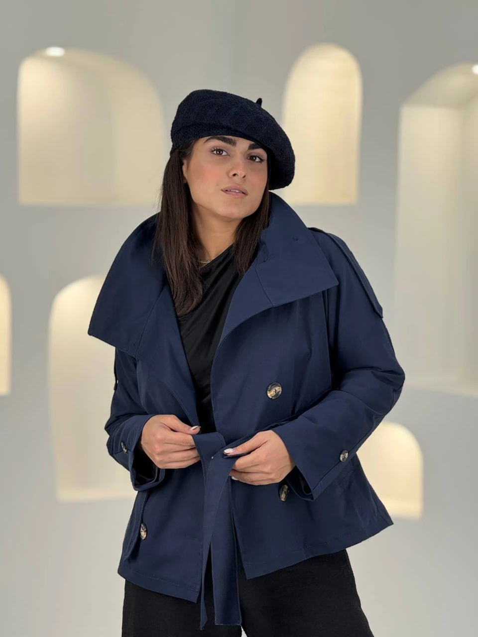 بارانی میدی 1052 یقه بلند پارکا RY