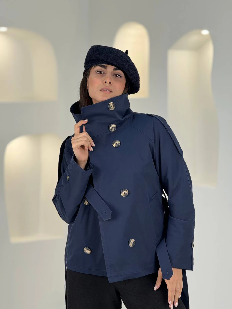 بارانی میدی 1052 یقه بلند پارکا RY