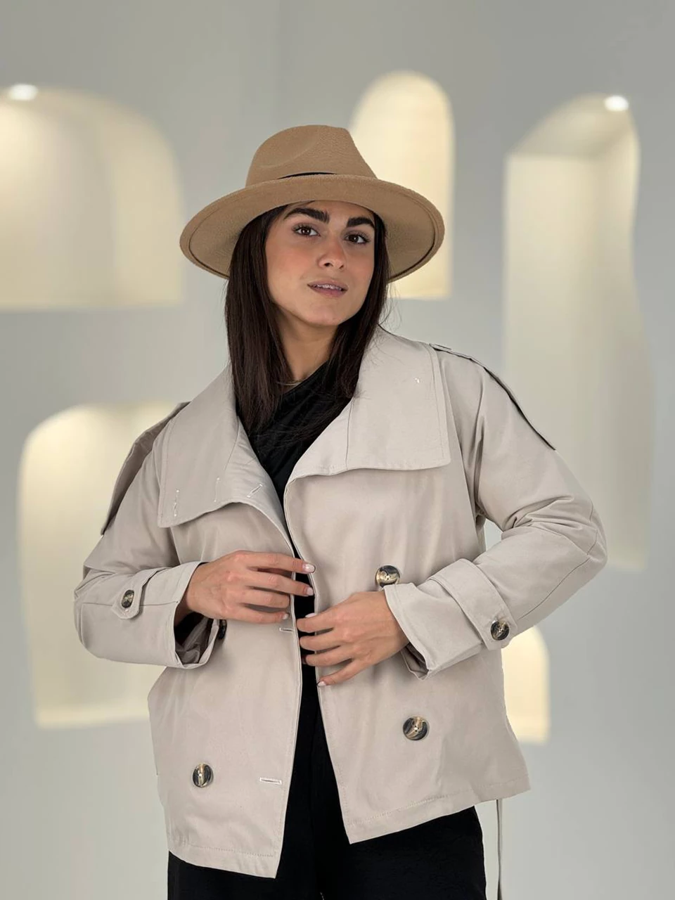 بارانی میدی 1052 یقه بلند پارکا RY