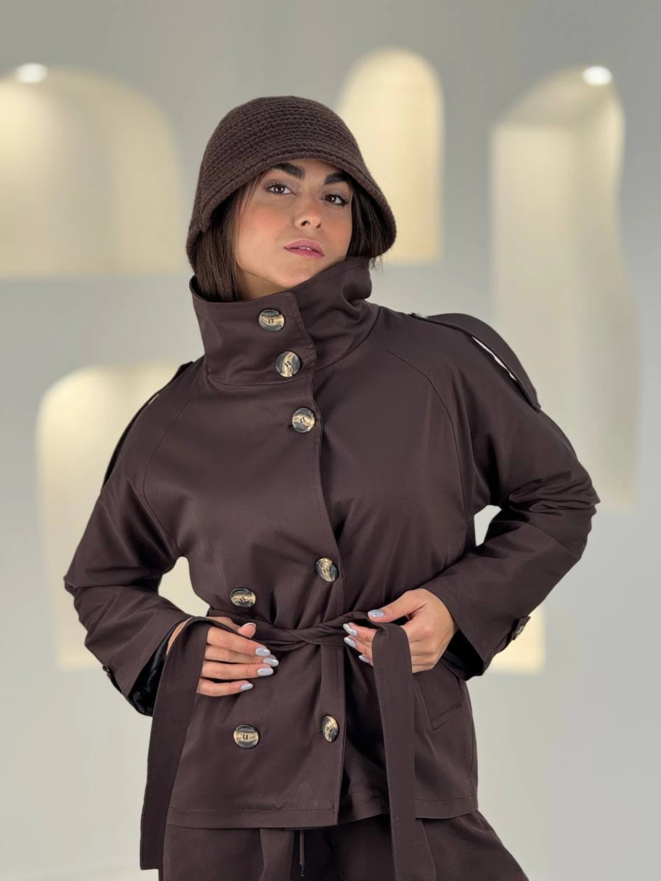 بارانی میدی 1052 یقه بلند پارکا RY