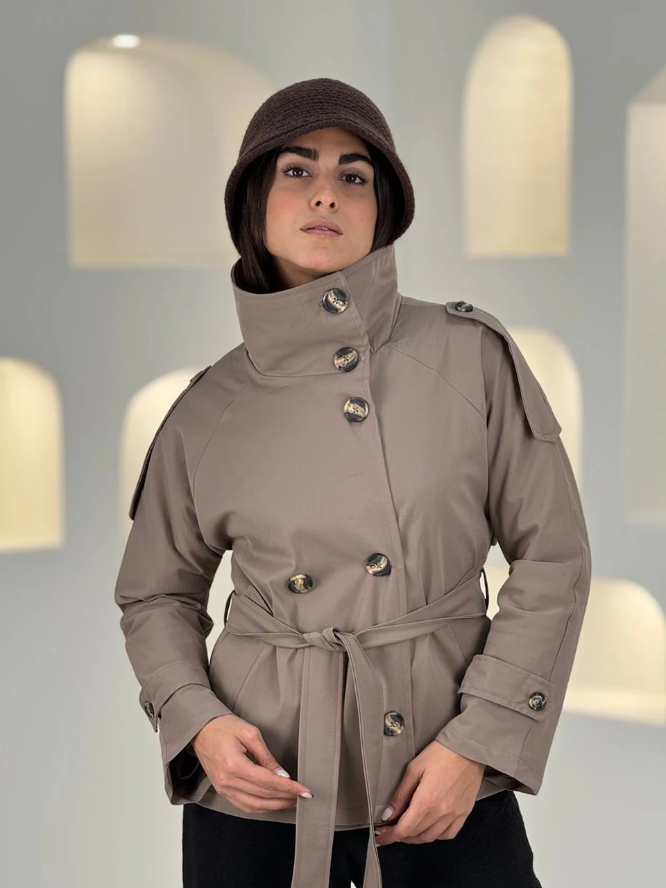 بارانی میدی 1052 یقه بلند پارکا RY