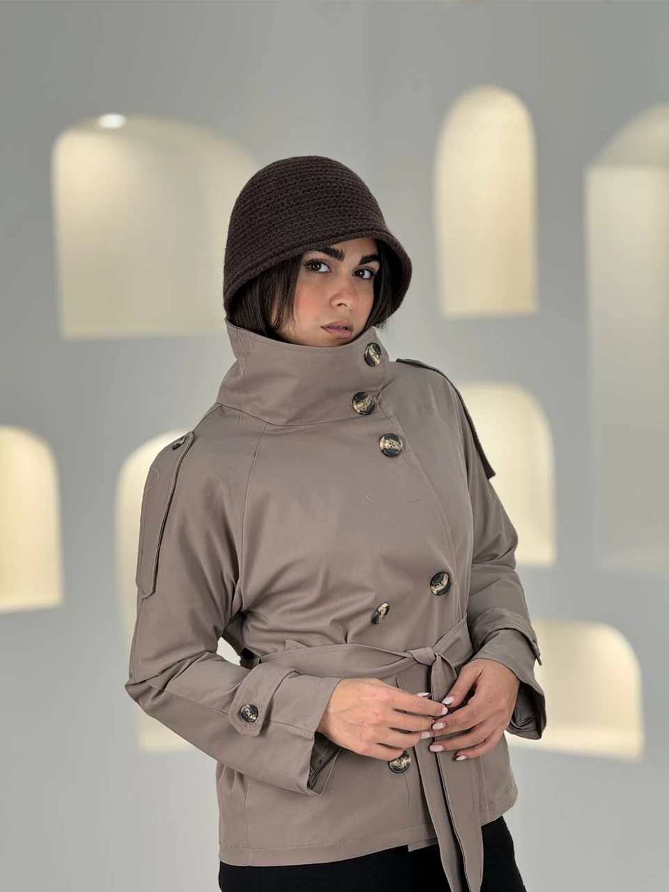 بارانی میدی 1052 یقه بلند پارکا RY