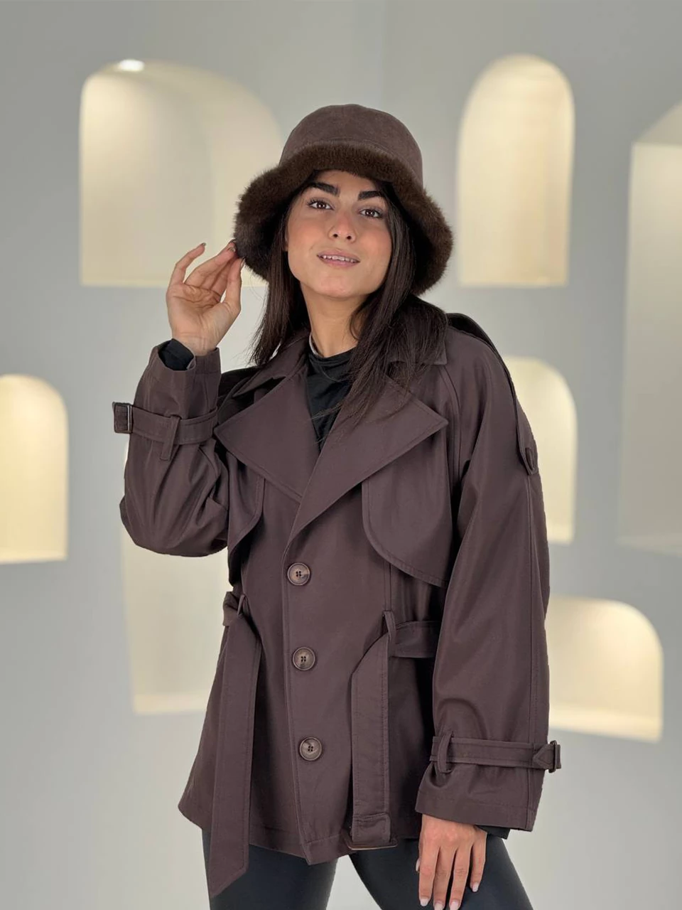 بارانی میدی 71260 سانتانا سه دکمه دو شنل RY