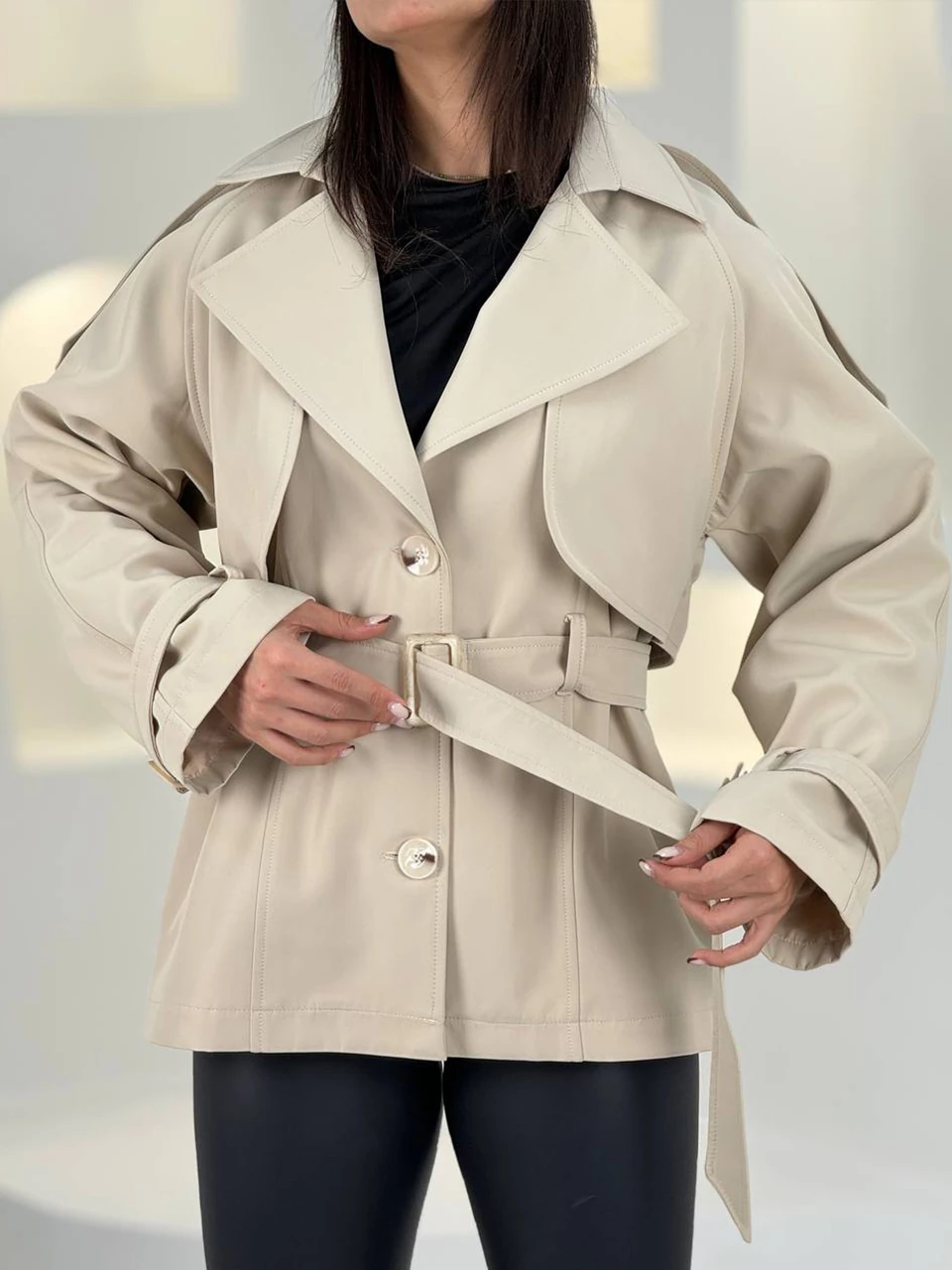 بارانی میدی 71260 سانتانا سه دکمه دو شنل RY