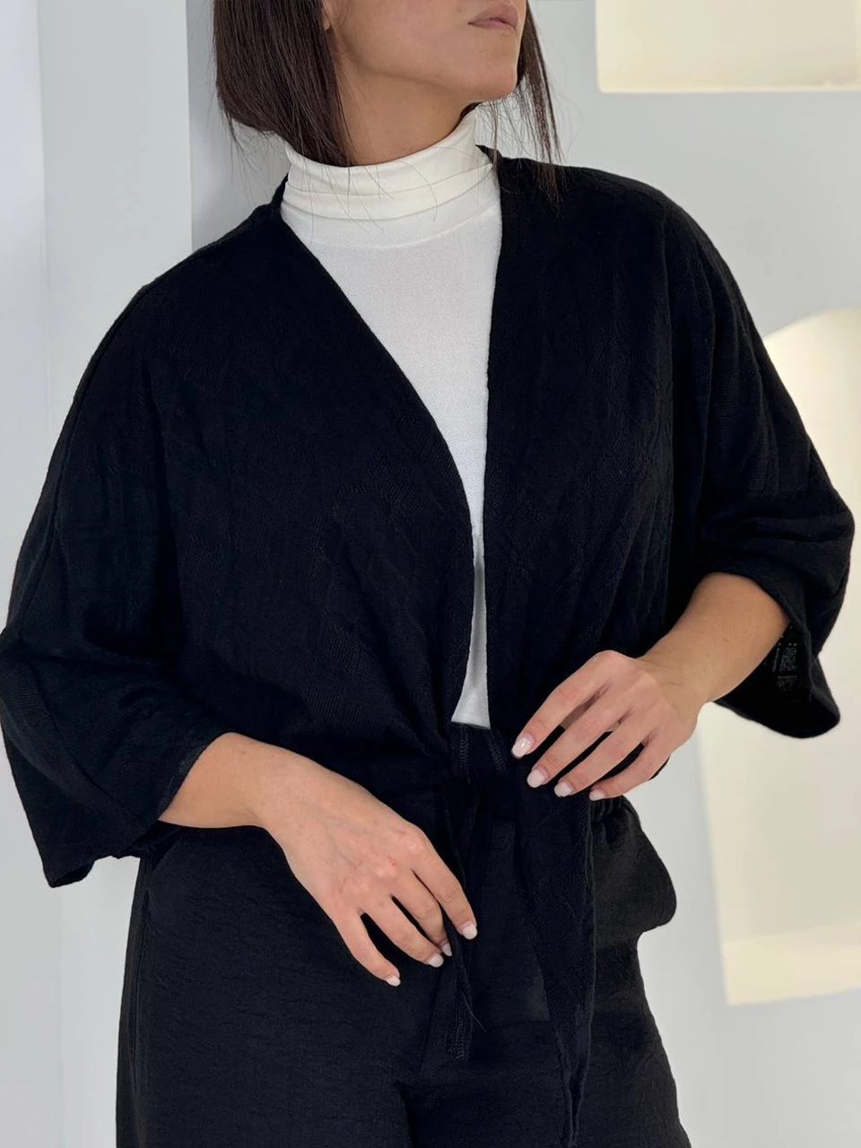 بافت شنل 21122 گره ای آستین بلند RY