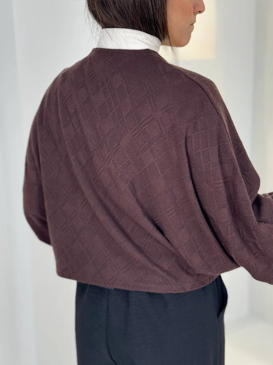 بافت شنل 21122 گره ای آستین بلند RY