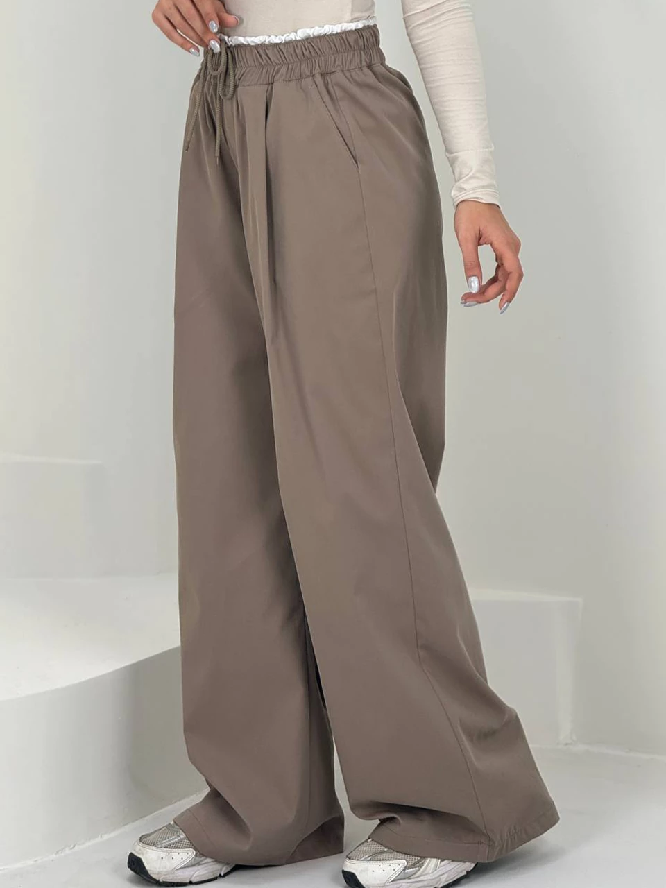 شلوار پارچه ای بگ 1308 دو کمر پارکا RY