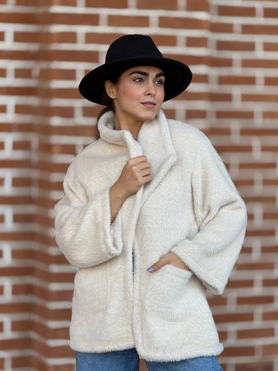 پالتو میدی کتی 71250 یقه آمریکایی دو جیب ربیت RY