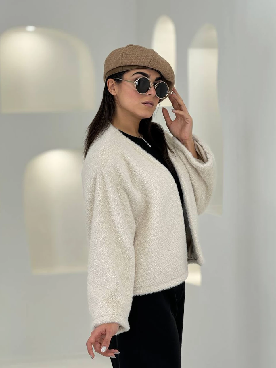 پالتو مینی کتی 71251 کراپ خز جلو باز RY