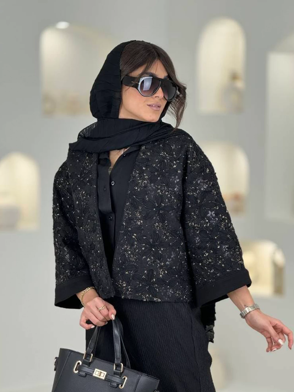 کت مینی 61504 لینن شنل گلدوزی RY