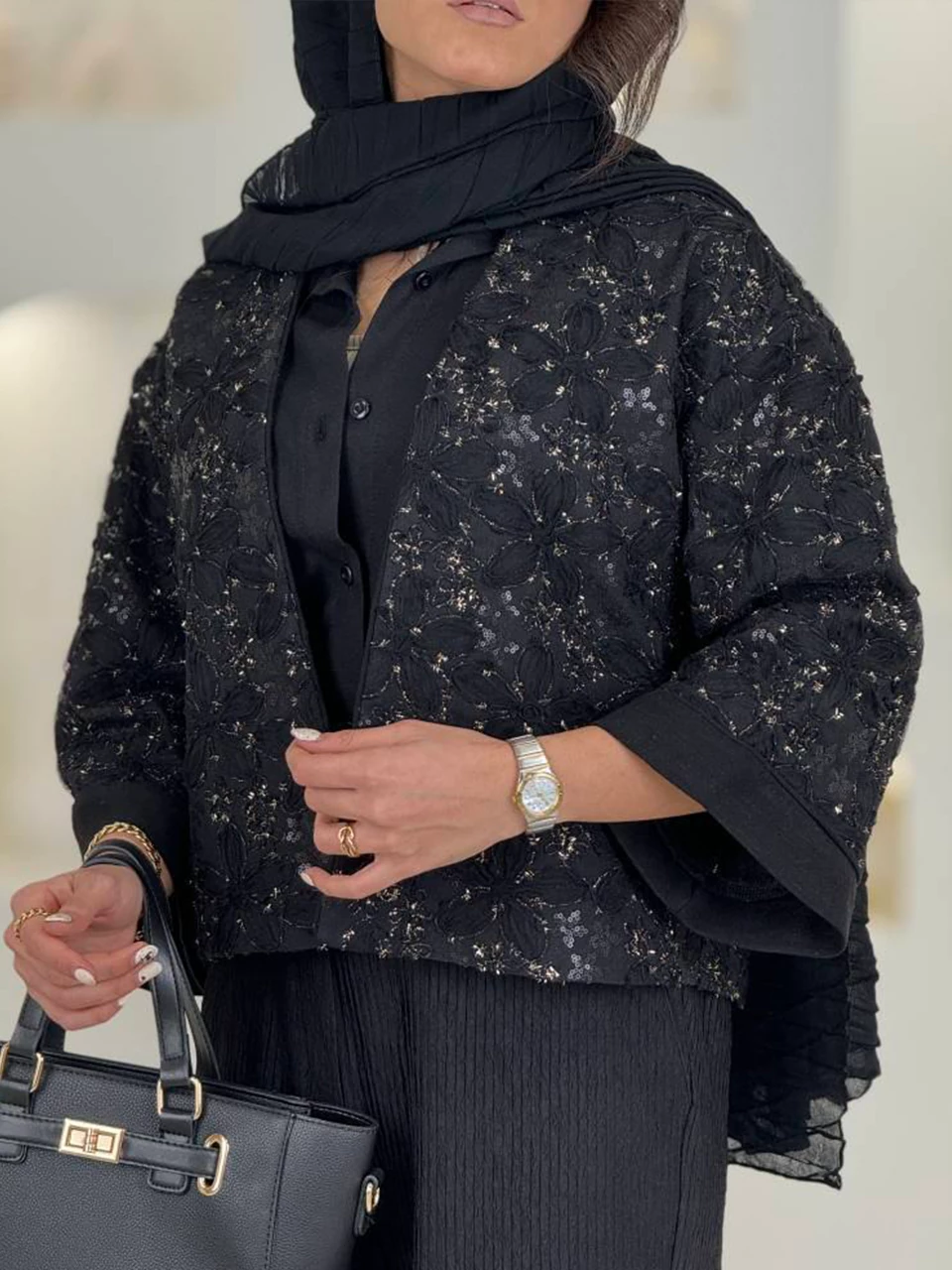 کت مینی 61504 لینن شنل گلدوزی RY