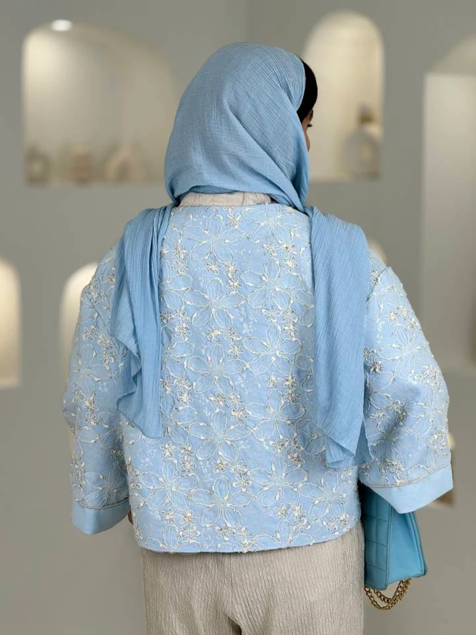 کت مینی 61504 لینن شنل گلدوزی RY