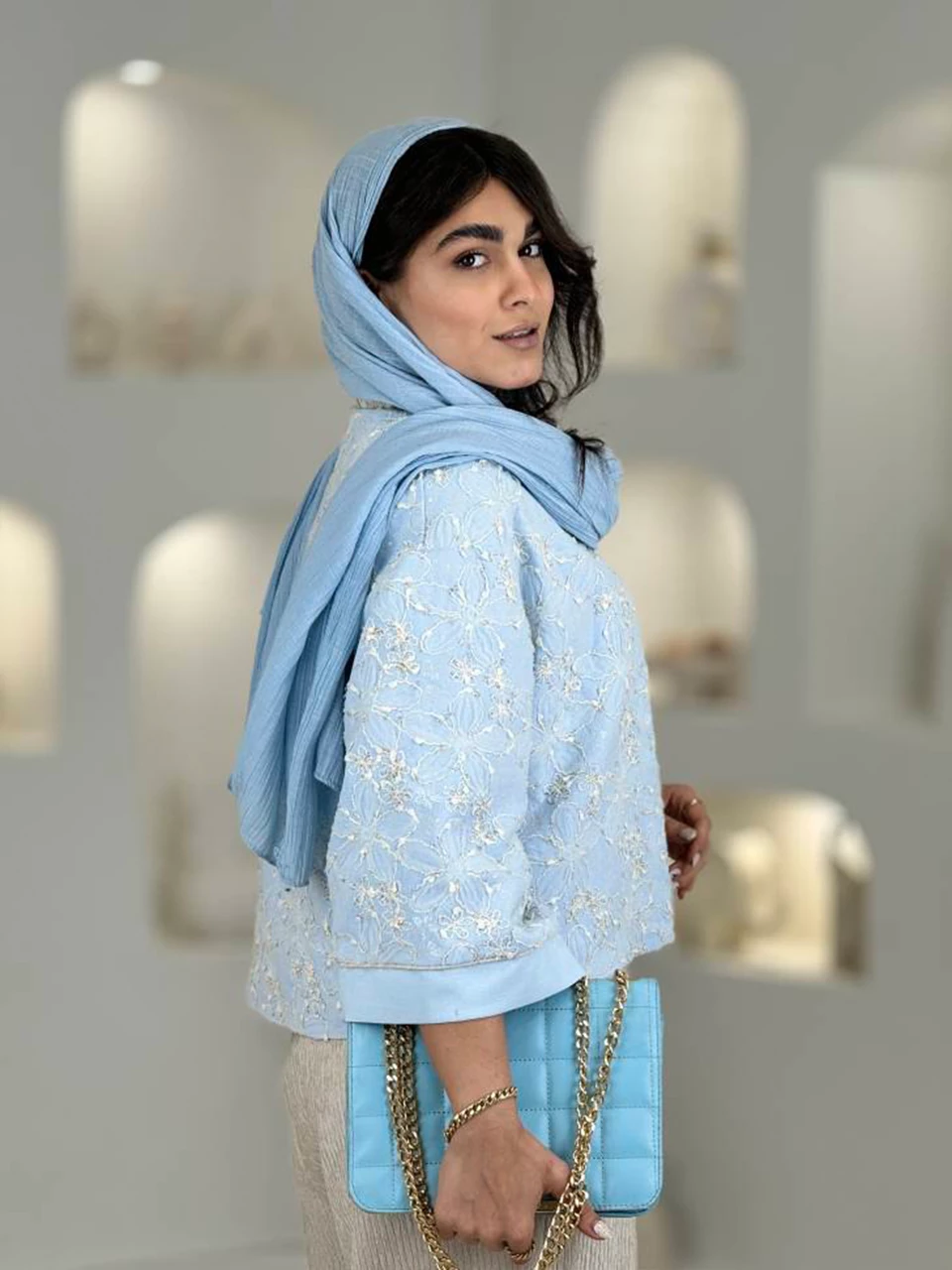 کت مینی 61504 لینن شنل گلدوزی RY